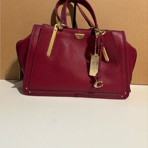 Coach Dreamer Cranberry Leather Satchel